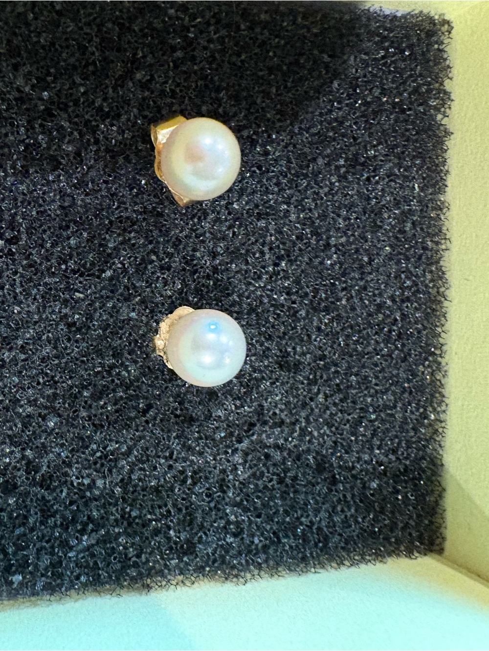 Classic White Pearl Stud Earrings in 14k